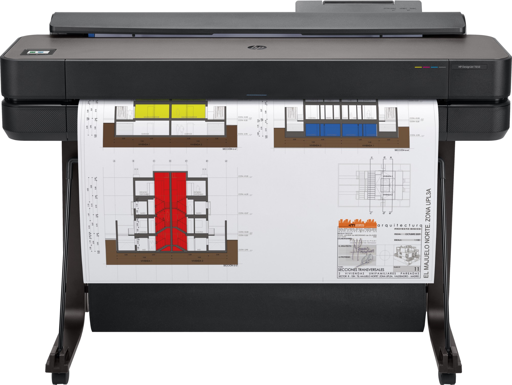 HP Designjet T650 large format printer Wi-Fi Thermal inkjet Colour 2400 x 1200 DPI 914 x 1897 mm Ethernet LAN - 5HB10A#B19